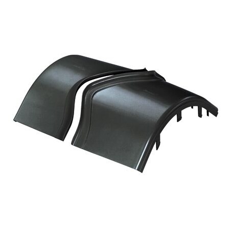 Panduit FIBERRUNNER SPLIT COVER 12X4, 90 DEG OUTSIDE VERT ANGLE, BLACK ROHS FROVRASC12BL